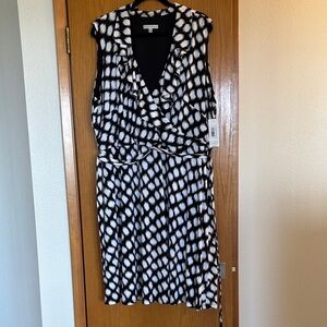 NWT Black and White Midi Dress